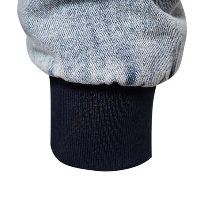 Nyt efterårs- og vinterjakke til mænd i vindtæt denim med fleece-futter, europæisk størrelse, tværgående casual kvalitetsvasket top