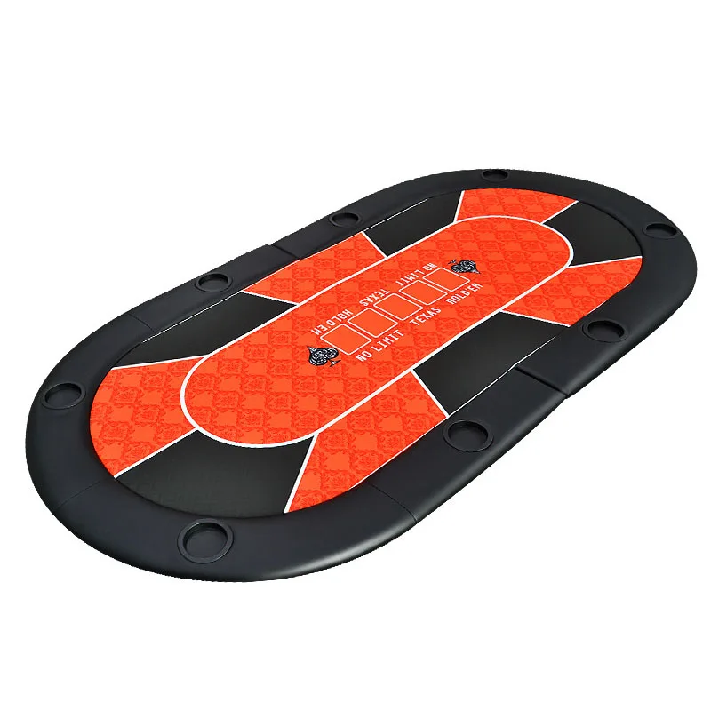 Складной Игровой Стол Техасский для покера с мягкой направляющей 10 игроков покерный стол футляром 85*42