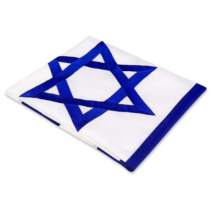 定制工厂3x5英尺100 d涤纶缝制以色列国旗 - buy israel flag,israel