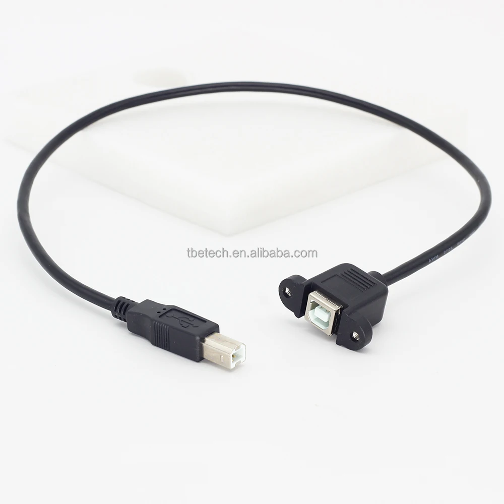 Usb B Panel Mount Cable Type B Male To Female Extension Cable With ...