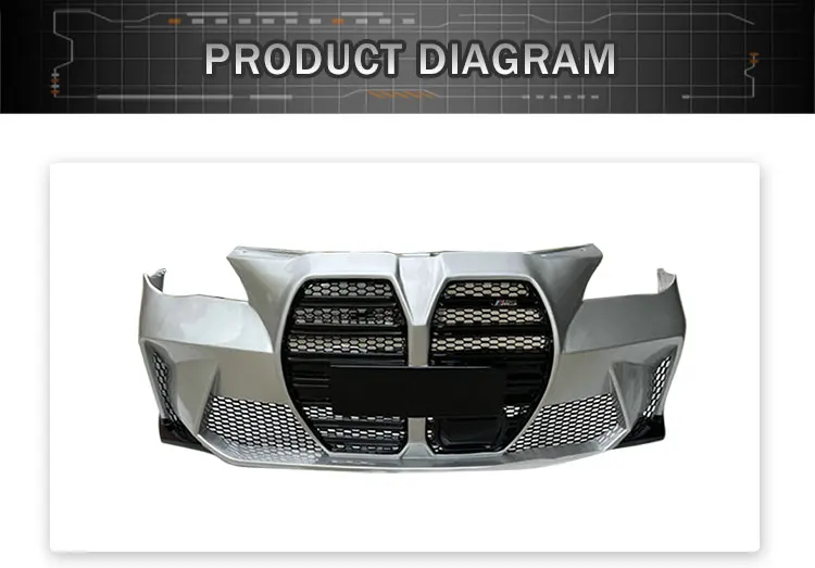 M3 Style Car Bumper Front Bumper With Grille For Bmw 5 Series E60 2004