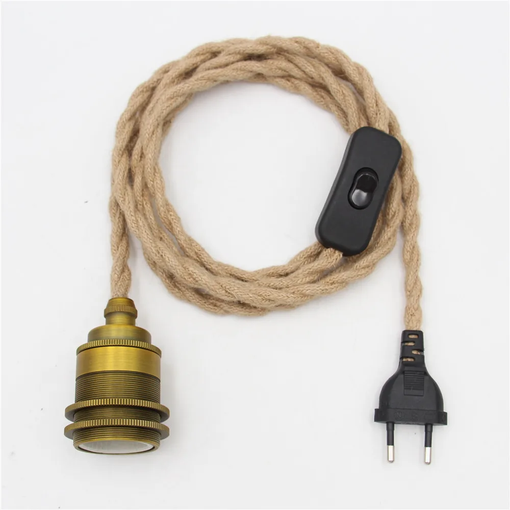 Presa Lampadina E27 Vintage In Bachelite Con Interruttore A Catena - Portalampada A Sospensione Stile Industriale - 2