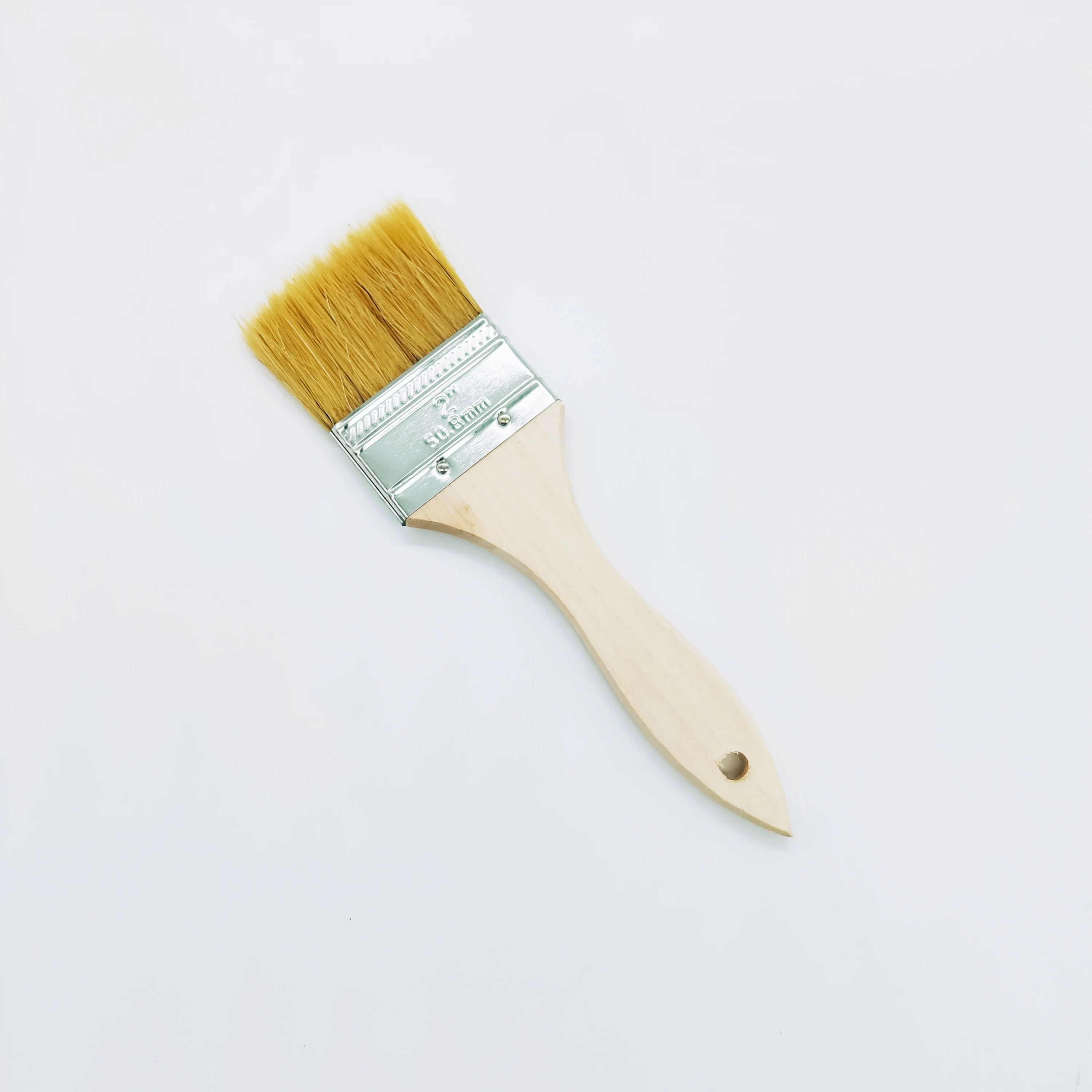 Excellent quality 100% natural bristle chip paint brush with thin wooden handle