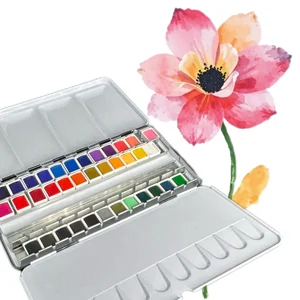 36 Colour Paint Pen Set  Hot Sale Watercolor Tin Box Pack China Watercolor Factory