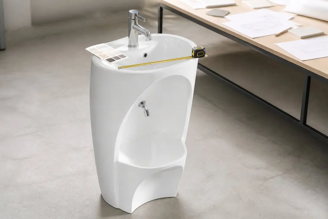 info-1-1 OEM wudu basin sample approval and quality inspection at the factory