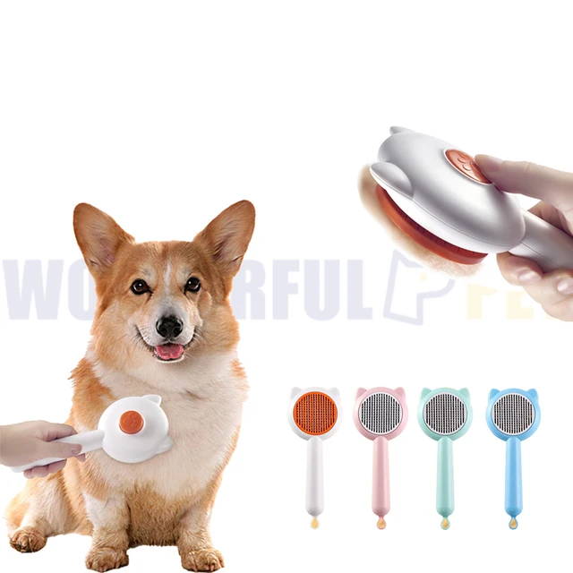 Portable Washable Pet Hair Removal Brush Pet Hair Trimmer Self-cleaning Comb Cat Dog Hair Cleaning Groming Brush