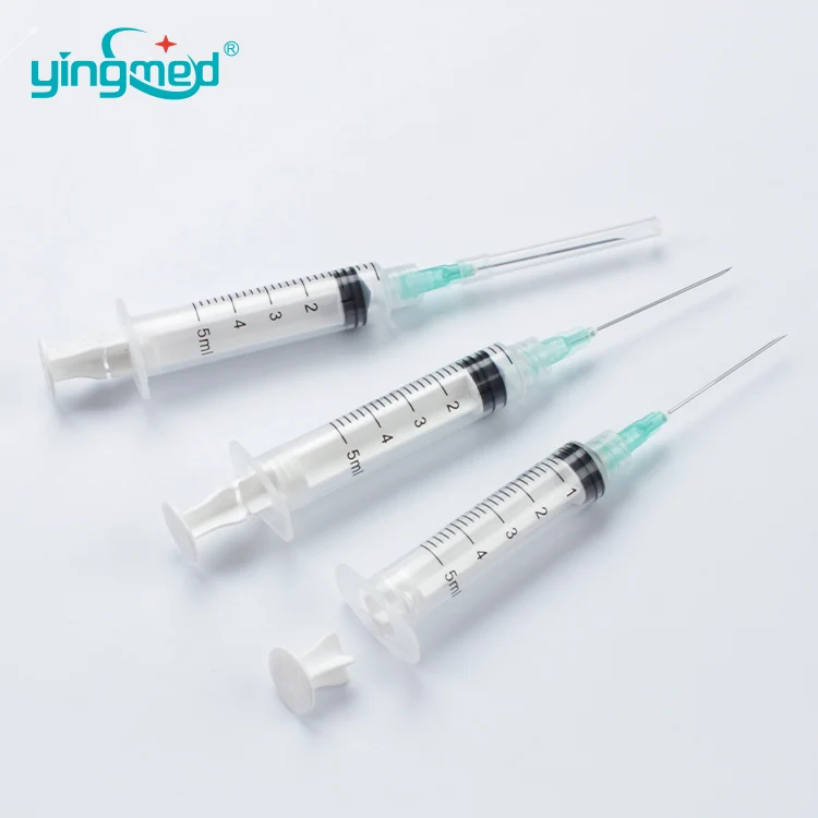 Medical Disposable Sterile Self Destructive Syringe Vaccine Injection Syringe with Needle