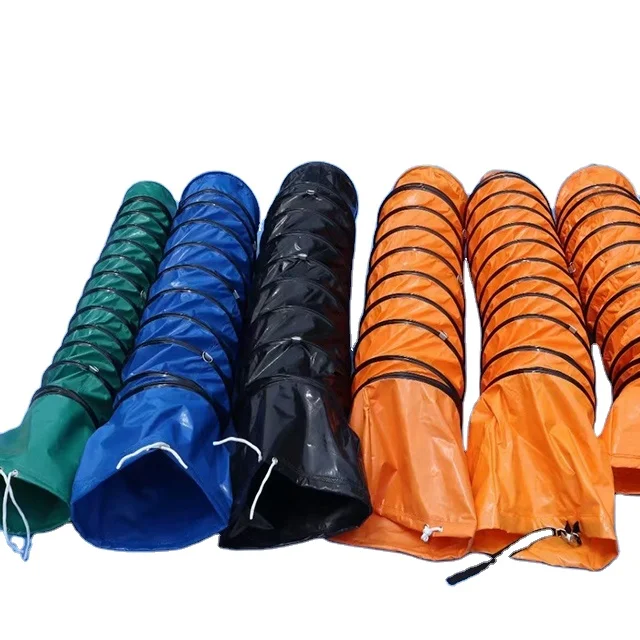 5 Inch PVC Nylon Cloth air Duct Ventilation Duct Telescopic High Temperature Resistant Range Hood Exhaust Pipe for Smoke