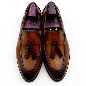 Luxury High-end Cow Leather Shoes for Men Premium Quality Black Calf Leather Men Shoes Goodyear Genuine Calf Leather Shoes Men