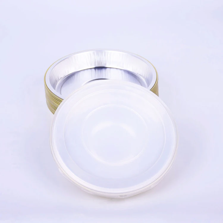 product y230 guangdong 230ml gold non stick pastry mold aluminum foil container round shaped baking dished mini pizza foil pans-7