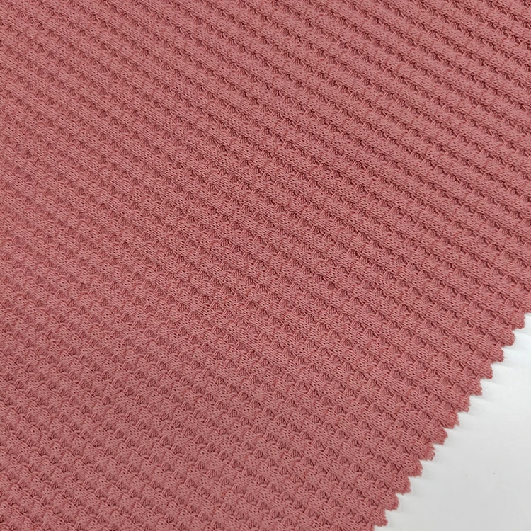 Certificated Organic Cotton Recycled Polyester Kids Topwear Waffle Knit Fabric Supplier Popular in India factory
