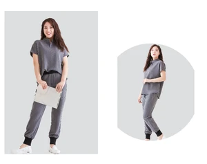 Women's Anti-Wrinkle Scrubs Breathable Woven Hospital Nurse Suits Sets