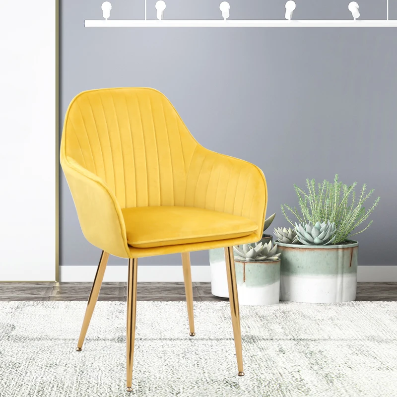 Modern Elegant Exotic Velvet Dining Room Chair With Cushion Pink Kitchen Dining Chair For Restaurant Living Room Furniture