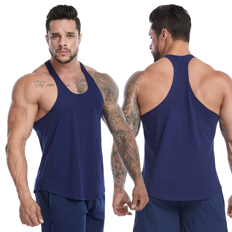 Custom Logo Summer Comfy Soft Organic Cotton Running Men Tank Top Bulk