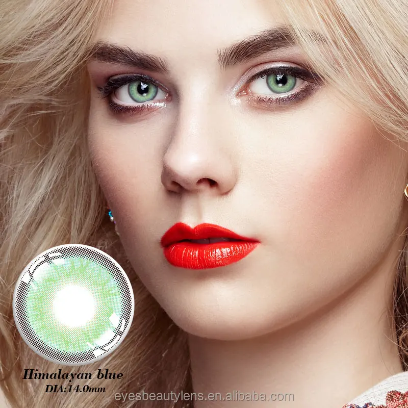 wholesale yearly cat eye crazy lens luxurious contact lens case sweety topaz