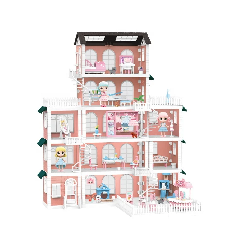 Miniaturas Casa De Munecas Puppenhaus Villa Toys Furniture Doll Houses For  Girls Diy Dollhouse Miniatures - Buy Kids Toys Dolls House  Accessories,Pretend Play Toys Plastic Princess Castle Doll House Furniture  Villa Toy