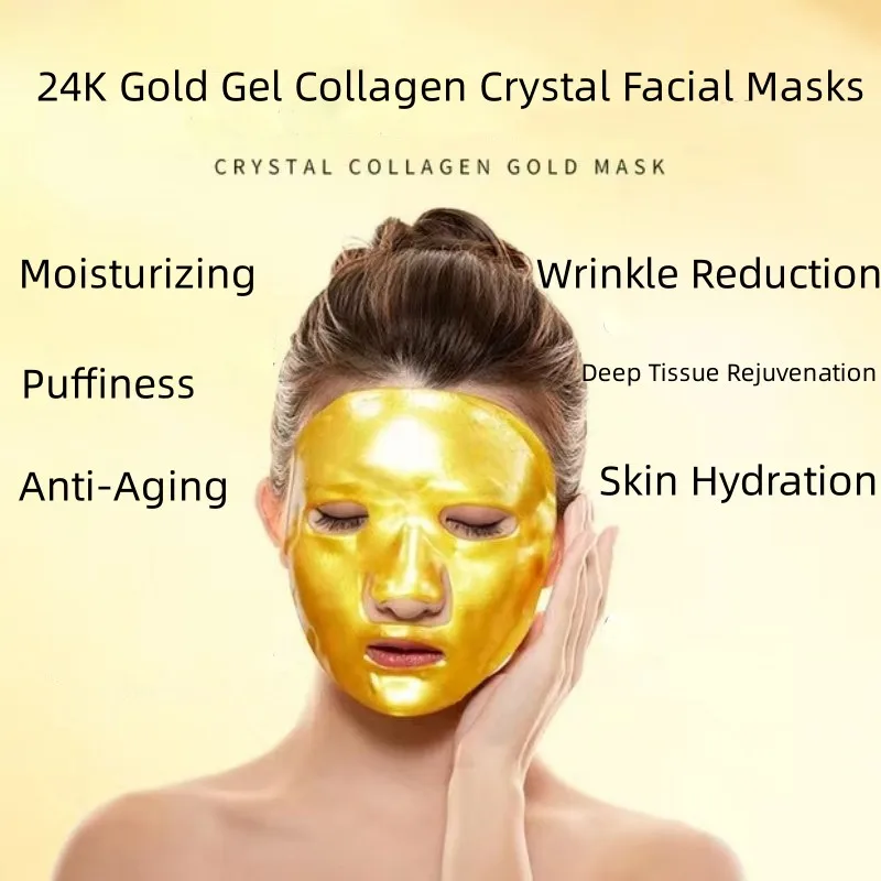 Oem Wholesale Korea Facial Mask 24k Gold Moisturizing Hydrogel Crystal