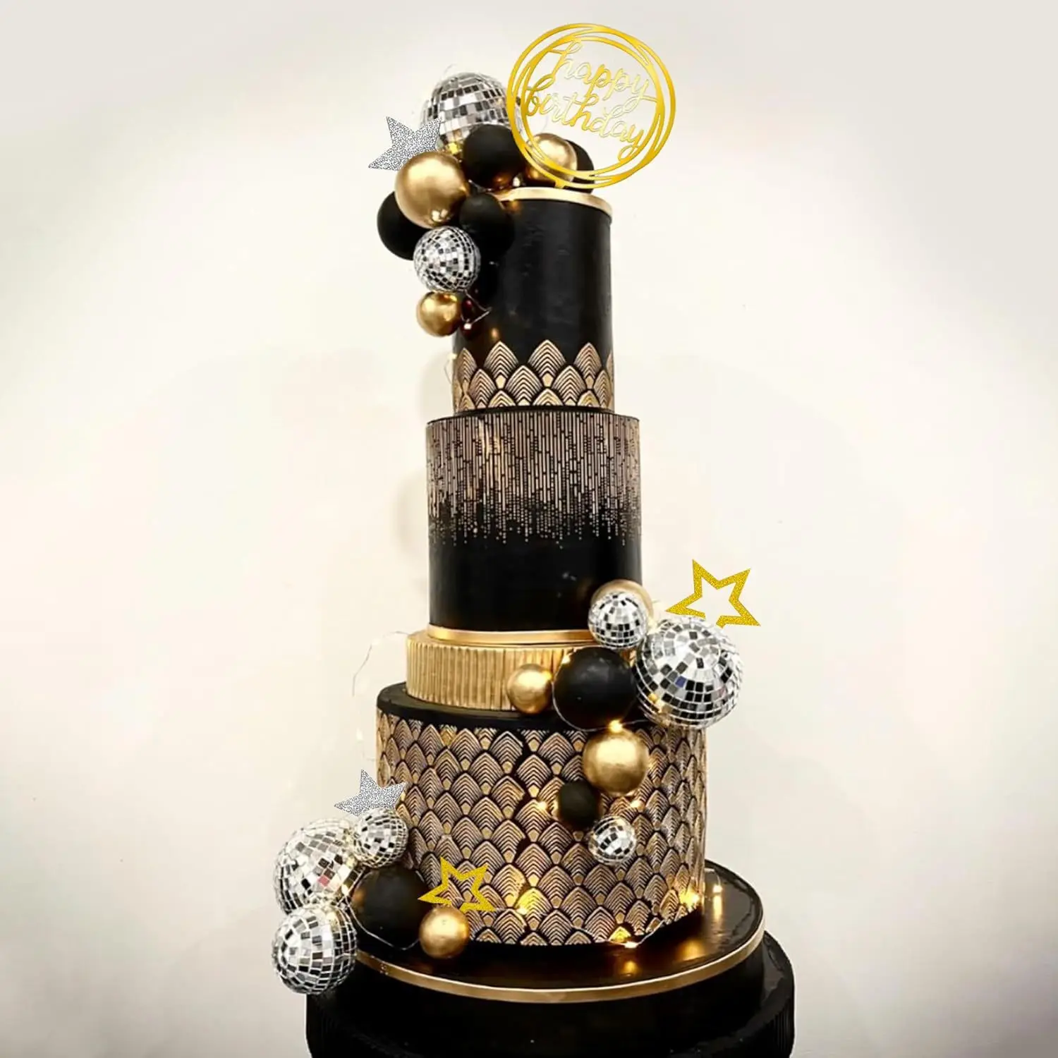 Décoration De Gâteau Boules Noires, Décoration De Gâteau D