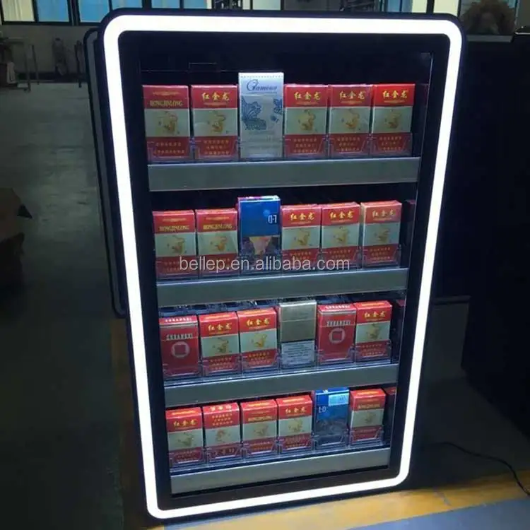 Wallmounted Acrylic Cigarette Display Case With Led Light Buy Tobacco Display Rack,Cigarette