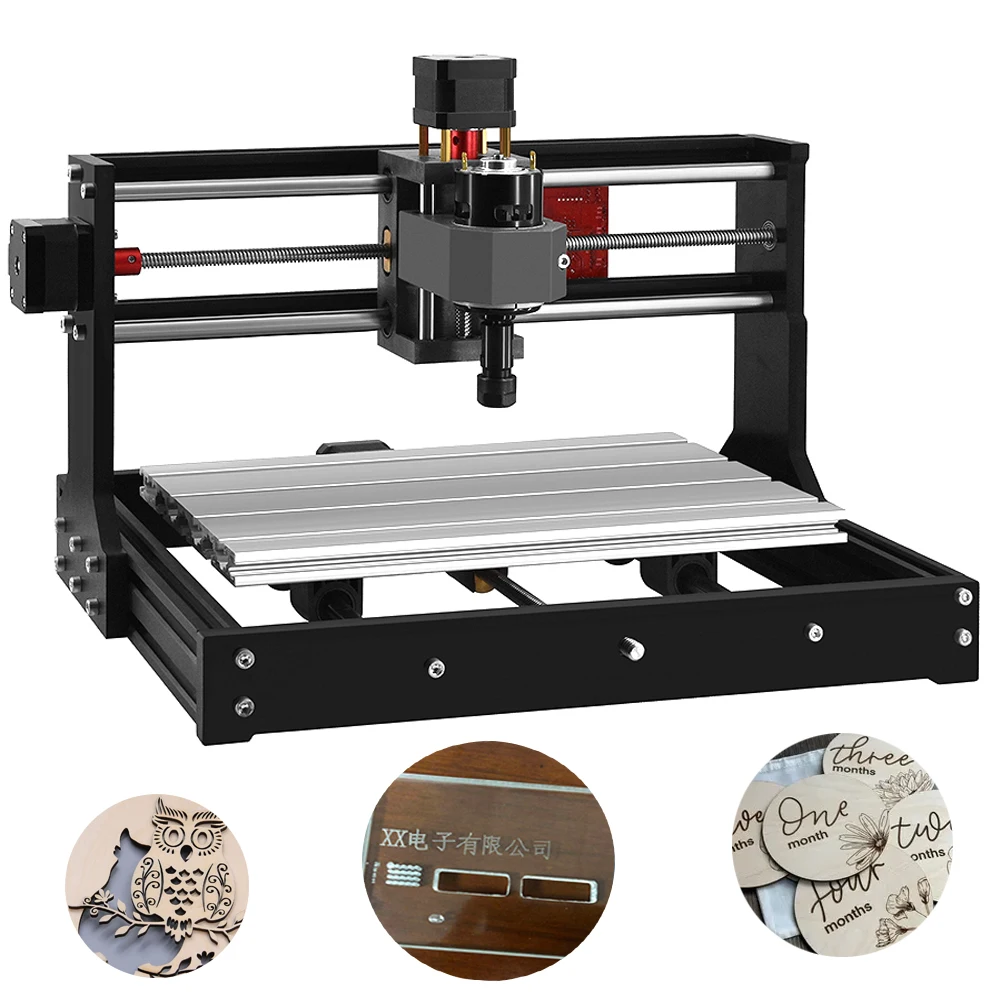 Быстрая доставка для домашнего использования с ЧПУ 3018 3 оси быстроходный деревообрабатывающий фрезерный станок лазерной гравировки фасонно-фрезерный резки по дереву машины комплект
