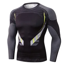 Autumn and winter men's camouflage printed fiess clothes Long sleeve high elastic Skin-tight garment Quick drying711_voghion.com