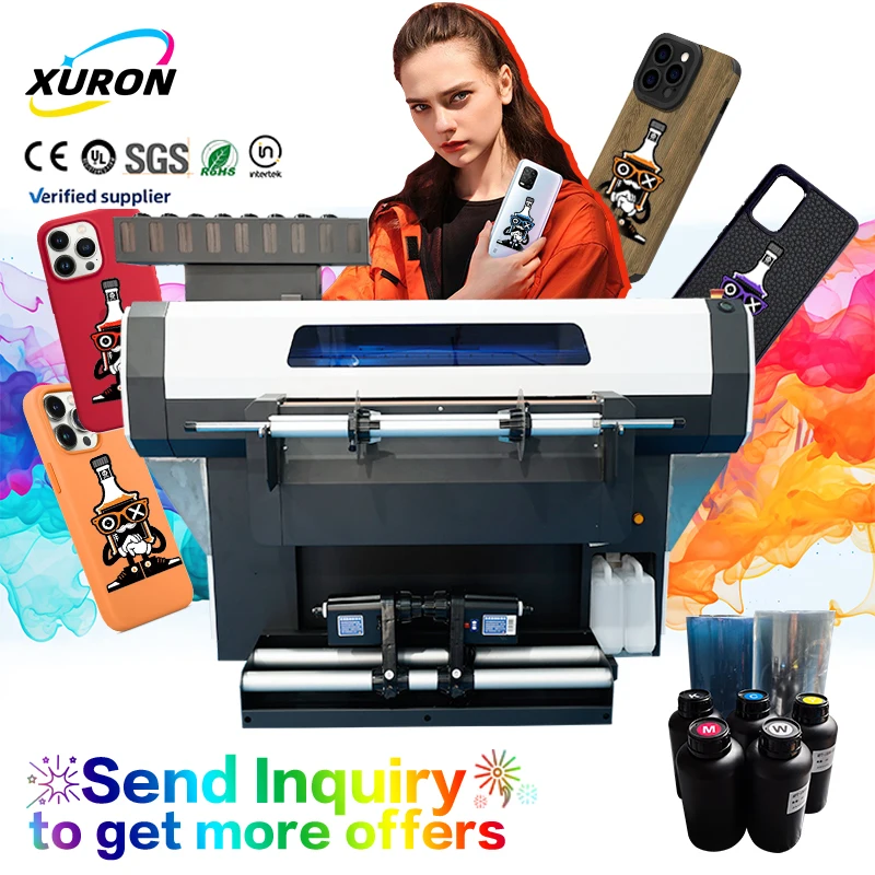 Xurong's Fully Automatic Multifunctional Roll-to-Roll UV DTF Printer Customizable with Pigment Ink for Unique Transfer Printing