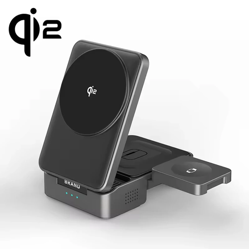 Wireless Charger 2024 Trend Product Electronic Portable Foldable Magnetic 3in1 3 In 1 Charging Station Oem T10 15w