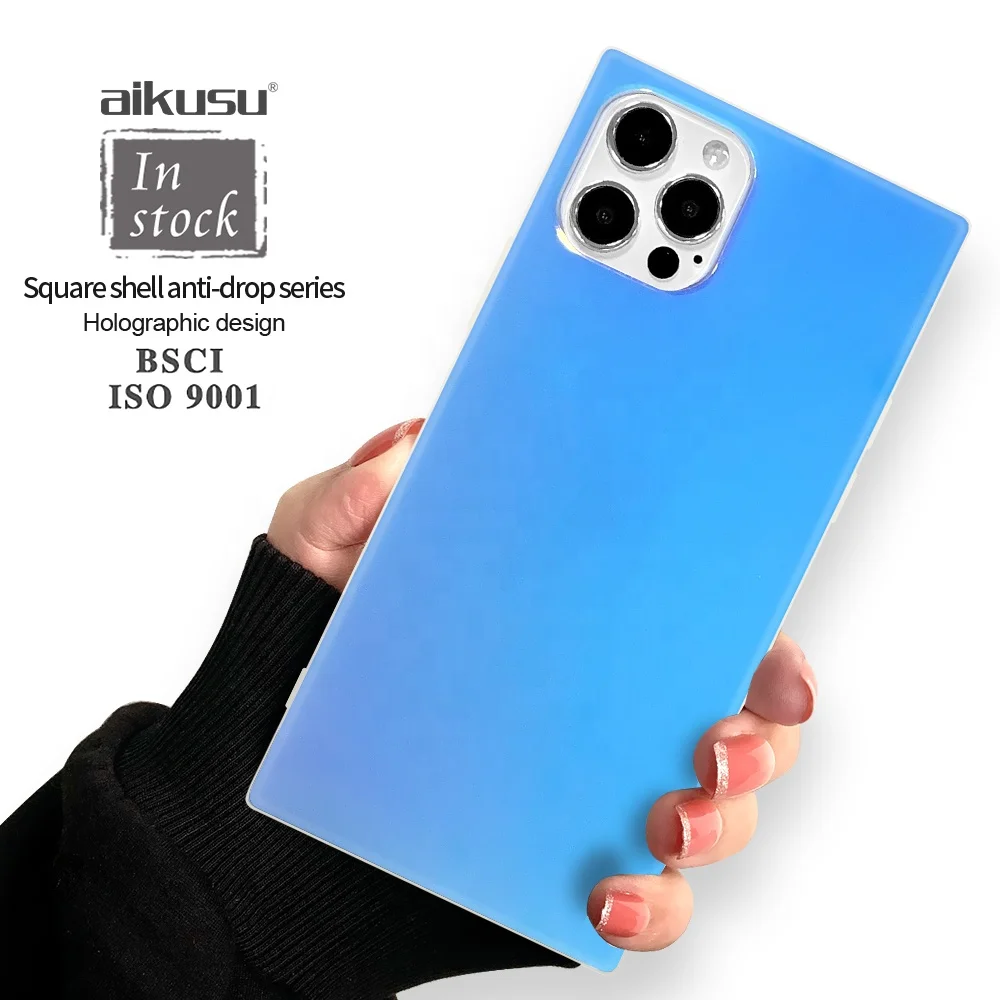 aikusu manufacturer wholesale luxury square phone case for iphone 12 imd phone case
