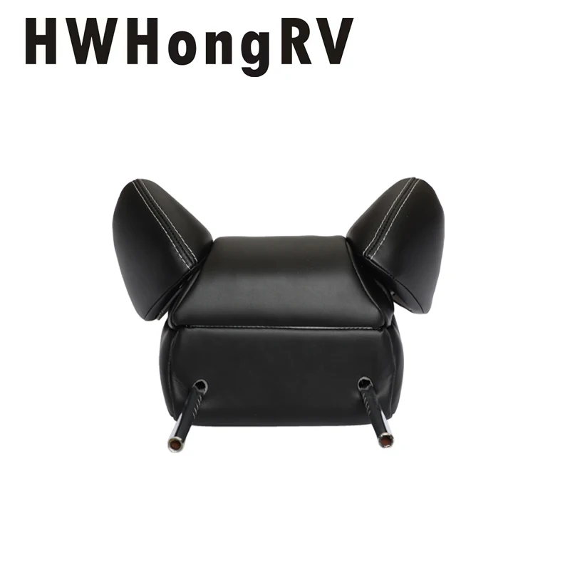 VIP Auto Seat Headrest Pillow with Adjustable Two Ears/Car Black Napa  Leather Cover Headrest Minibus VIP Aircraft Seats Pillow
