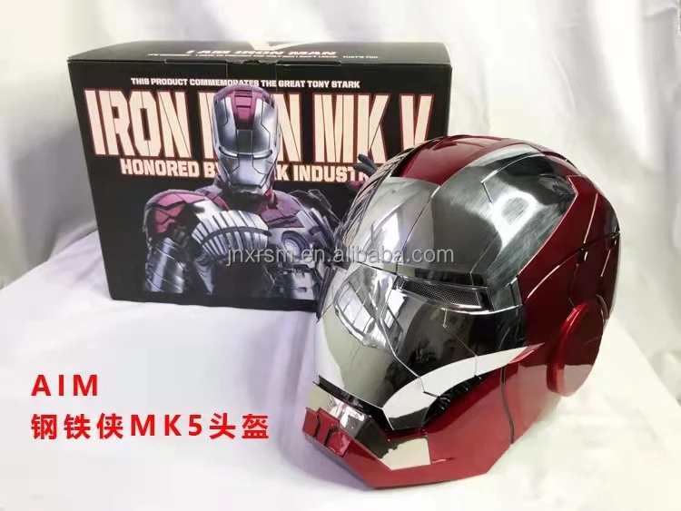 MK5 Adult Iron-Man Helmet Prop ABS Material for Movie Halloween for Wearable Voice-activated Electric Party Masks MK5 Adult Iron-Man Helmet Prop ABS Material for Movie Halloween for Wearable Voice-activated Electric Party Masks