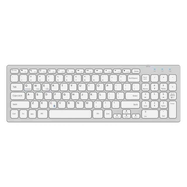 BT8001 Slim Portable Rechargeable 2.4GHz ABS Wireless Keyboard For Mac IOS Android Windows