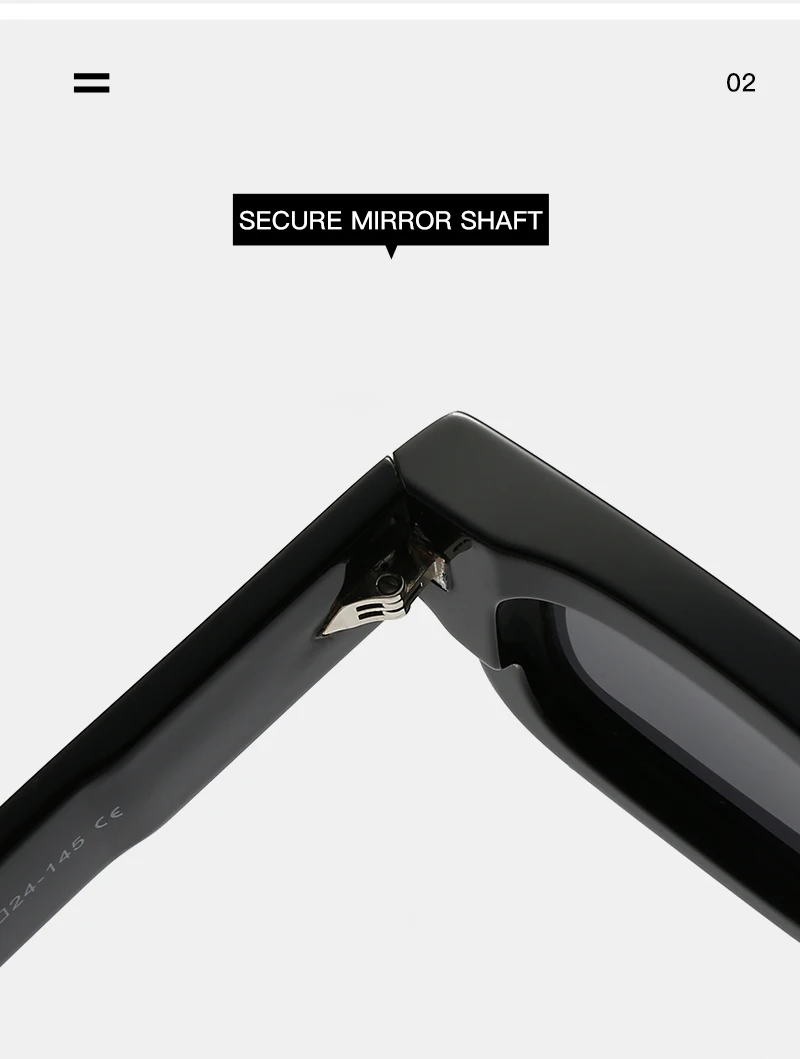 Hochwertige polarisierte Acetat-Sonnenbrille für Damen und Herren, individuelles Logo, dicker quadratischer Rahmen, rechteckige TAC-Gläser_voghion.com