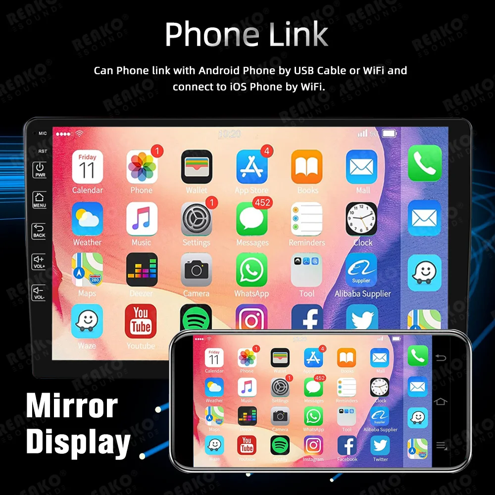 Android 13 System 9 Inch Car DVD Touch Screen 4Core Cpu With Carplay DSP GPS Android Car Radio Player Navigation Customization