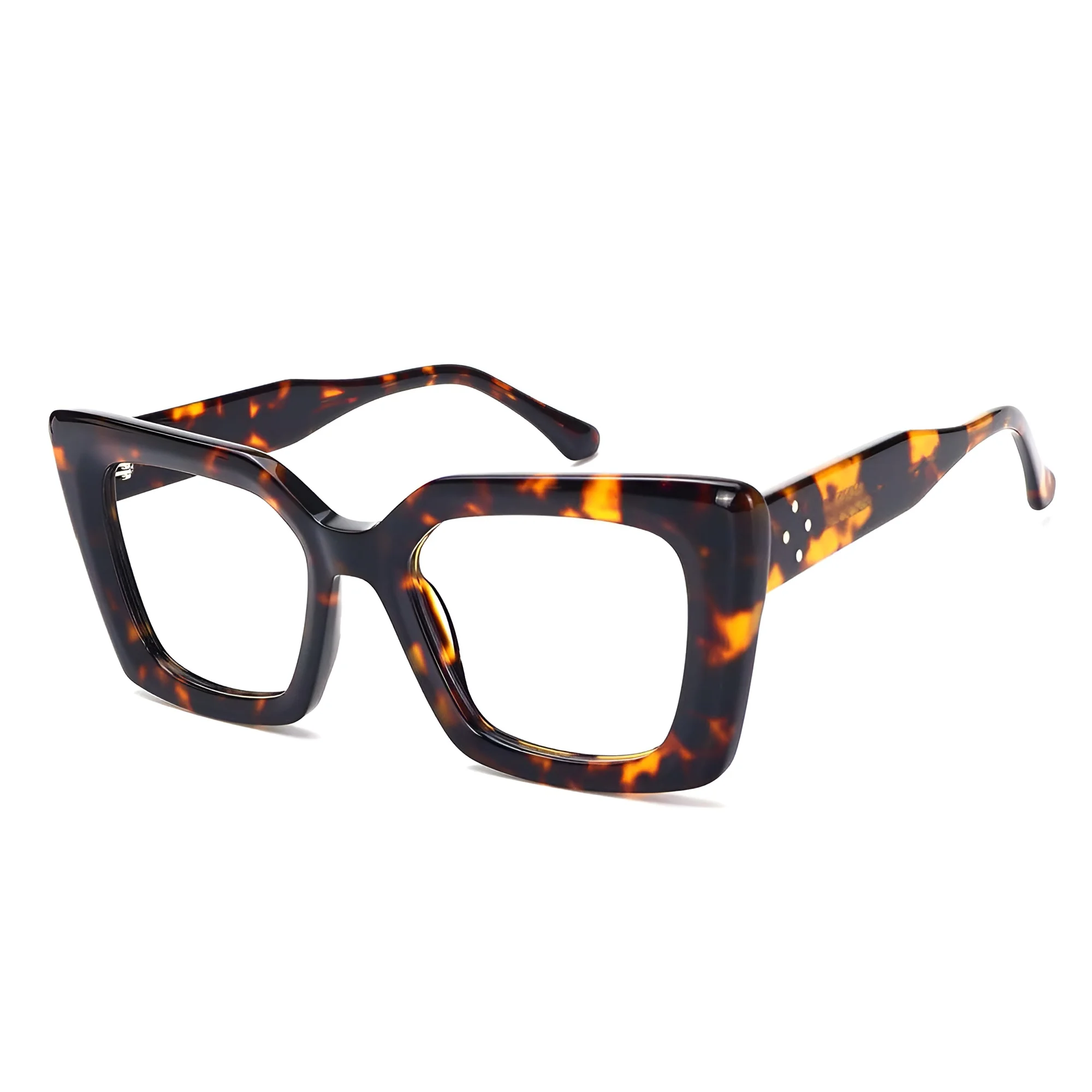 LBA High End Wholesale Oversized Square Vintage Women Men Acetate Reading  Optical Glasses Frames Myopia Eyeglasses Custom Logo