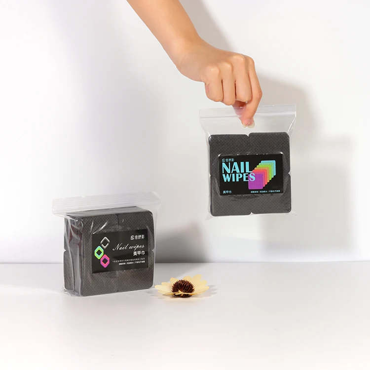 Lint Free 200pcs Custom Pink Gel Remover Cotton Wipes Cleaning Cotton