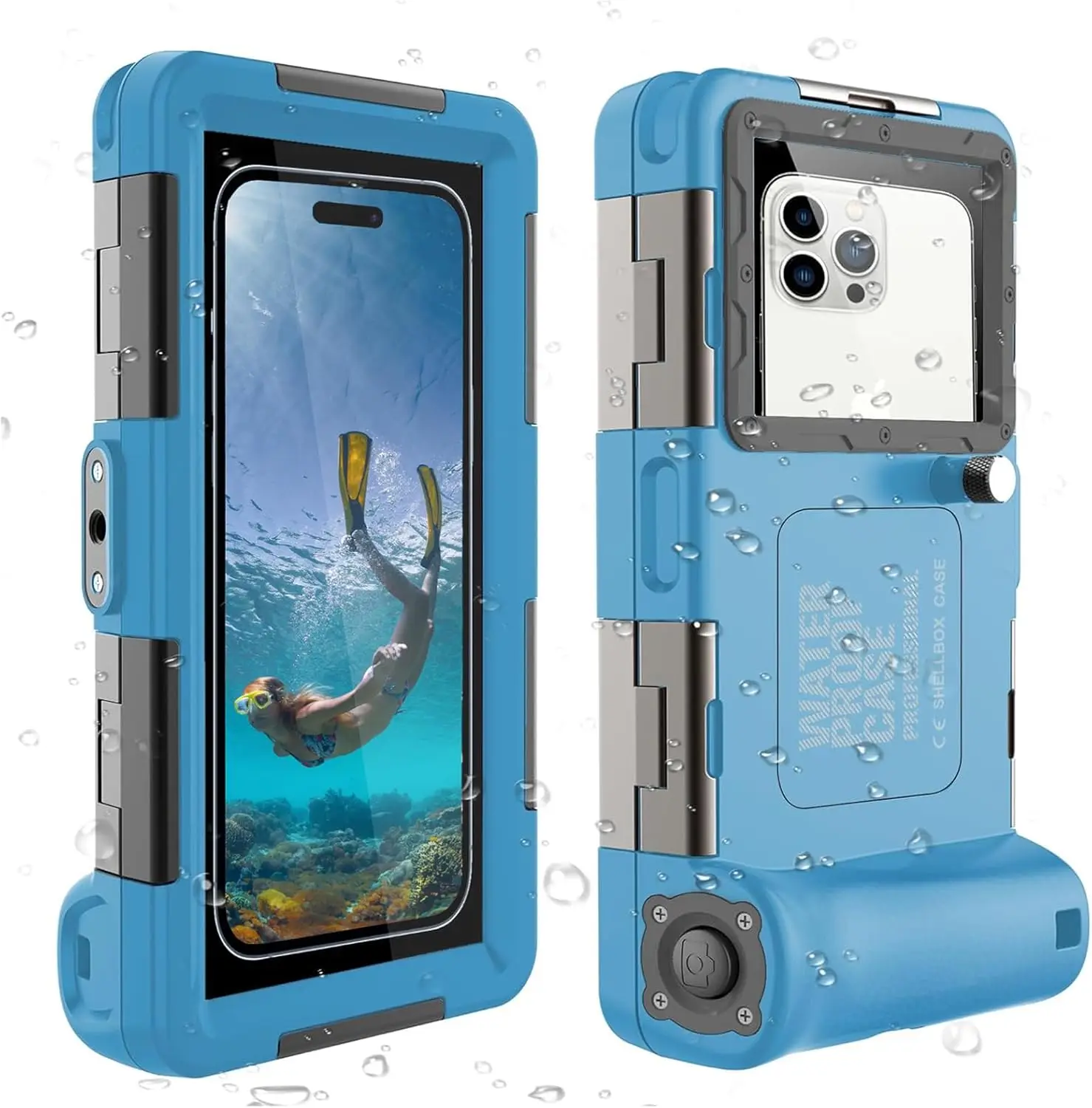 Universal Diving Phone Case Underwater with Lanyard for Snorkeling Waterproof Scuba Swimming Phone Case for Mobile Phone