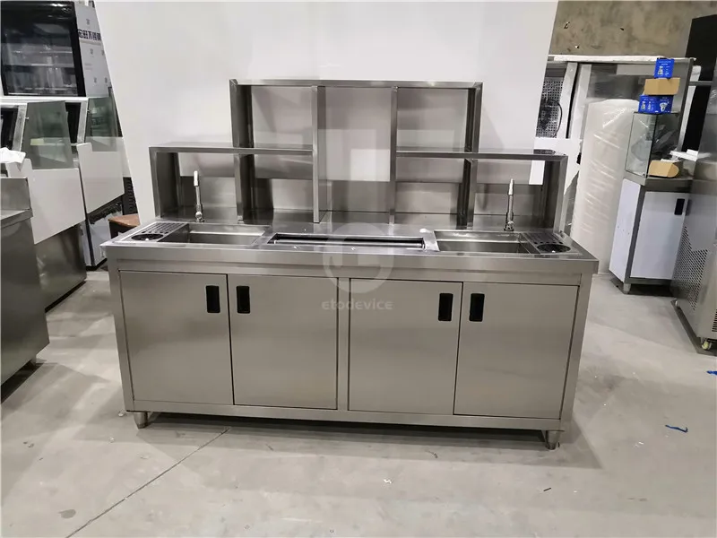 1.5meters Long Custom Made Bubble Tea Preparing Refrigerate Working