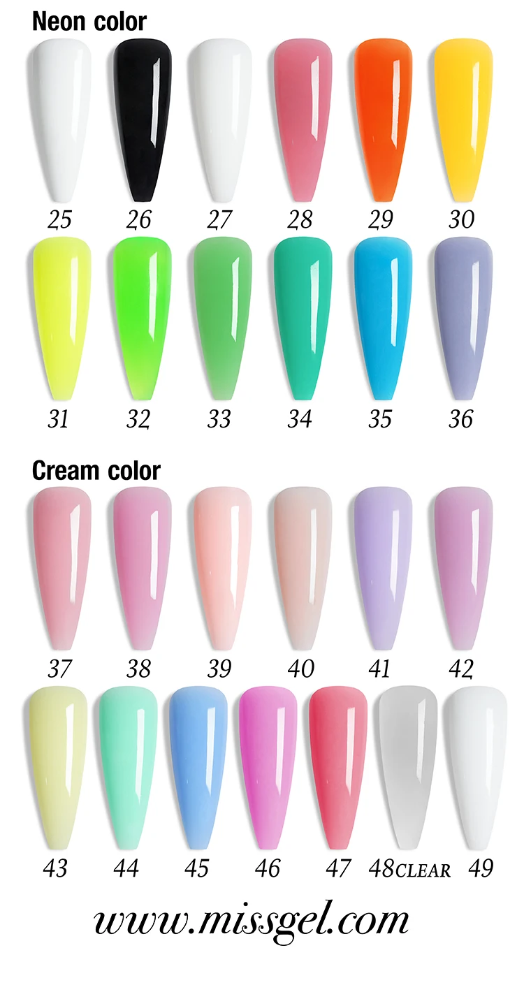 49 Solid Colors Acrygel Polly Gel Wholesale Nail Supplies Custom ...
