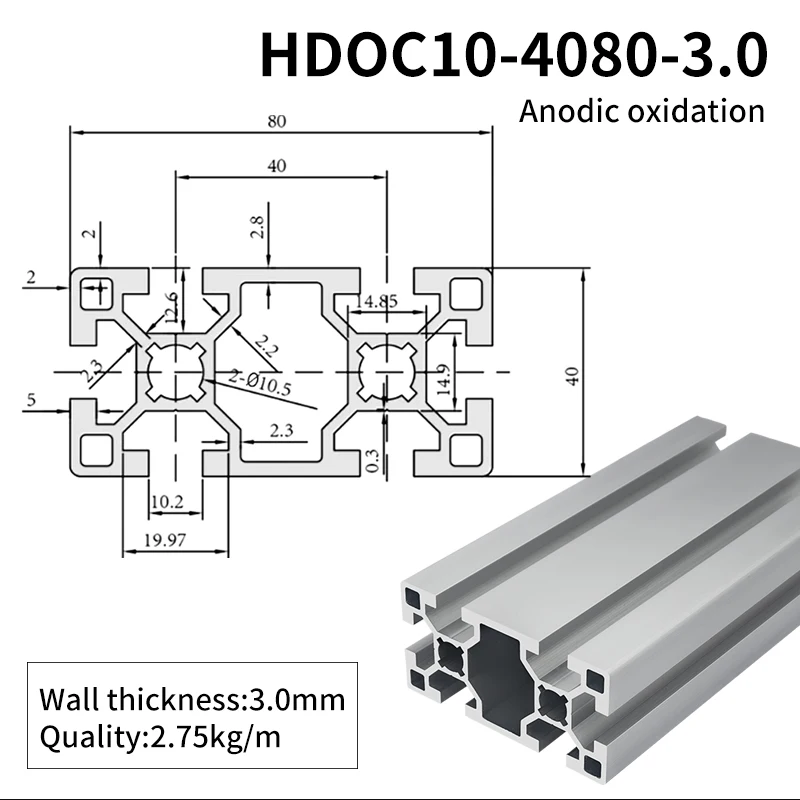 4080 Industrial Extruded Aluminum Profiles 4080 Assembly Line Conveyor Belts Heavy Equipment Industrial Aluminum Profiles details