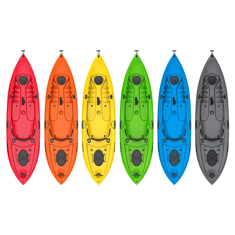 SEAFLO 1 Person Canoe Kayak With Adjustable Fishing Rod Holder Cheap Kayak Sport Fishing Sit on Top Kayaks for Sale