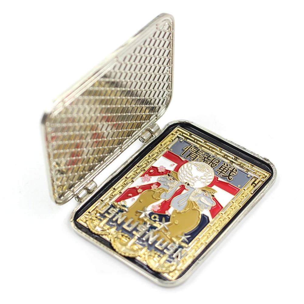 Unique Custom Hinge Hinged Badge Metal Sliding Enamel Slider Lapel