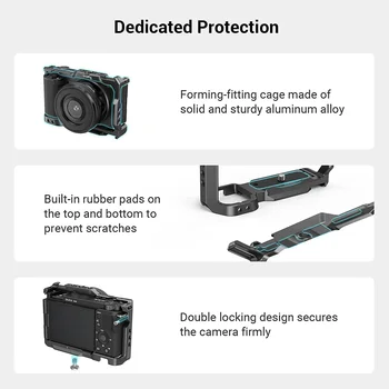 Smallrig Cage with Built-in Quick Release Plate for Arca-Swiss and Cold Shoe for Sony Zv-E10 -3531 detail image