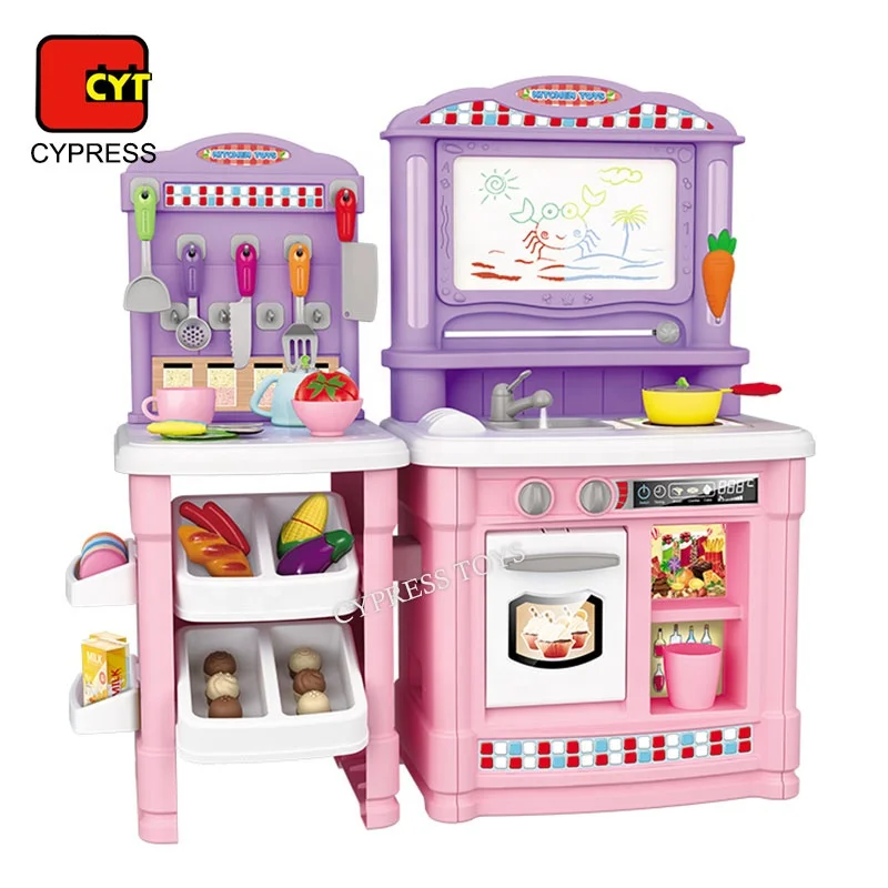 Роскошный большой кухонный домик для ролевых игр набор игрушек со звуком и