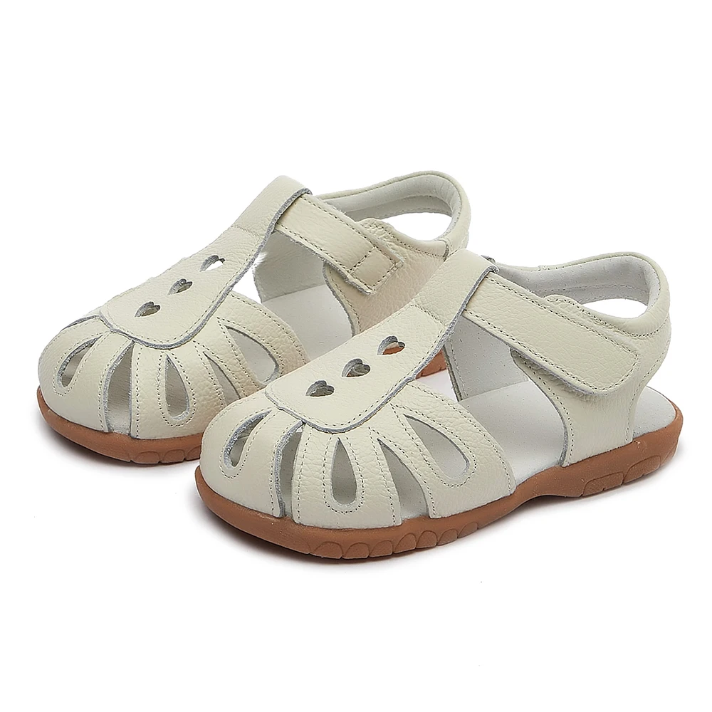 Kids Girls Summer Sandals Soft Sole Closed Toe Princess Flat Shoes Toddler/Little Kid 
