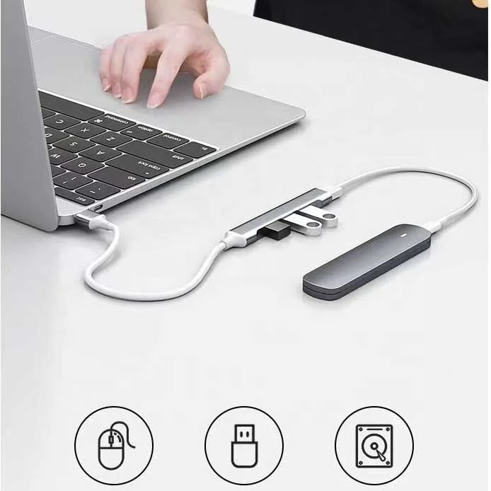 Chinese factory supplier supply Aluminum Usb3.0 Hub 5gbps Usb C Hub 4 Usb C To Usb C Ports - Buy 3 Usb Adapter Usb 3.0 Type-c Pd 4 In 1 Hub mini 4 Port Usb 3.0 High Speed Hub Splitter 5 Gbps For Pc Laptop usb C Hub 4 Ports Usb 3.0 Hub With A Usb C To Usb