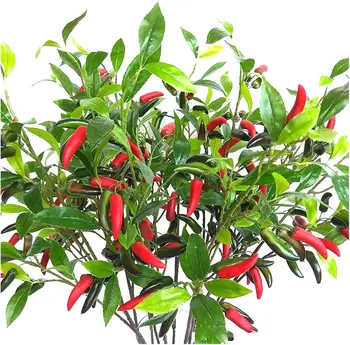 Artificial Artificial Chili Peppers Highly Simulation Lifelike Model for Vase Home Party Table Restaurant Office Decoration