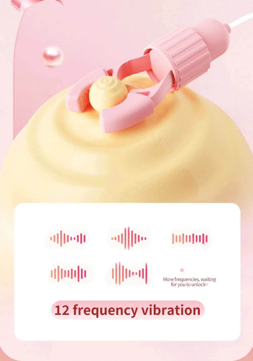 Close-up of premium silicone nipple clamp design and texture