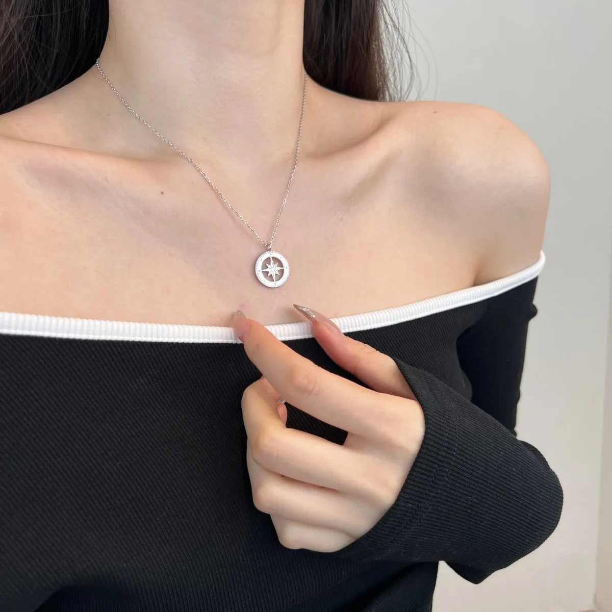 KAKODIY 18K Gold Plated Gua Pendant Customized Best Friend Necklace 925 Sterling Silver Jewelry Female Star Shape Girls Necklace detail 1
