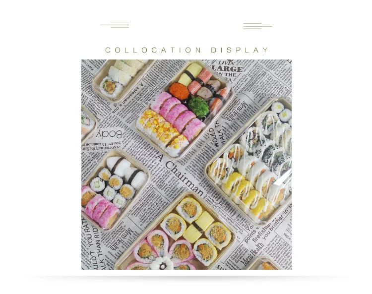 Japanese Style Paper Food Sushi Tray Pastry Tray Disposable Recyclable ...