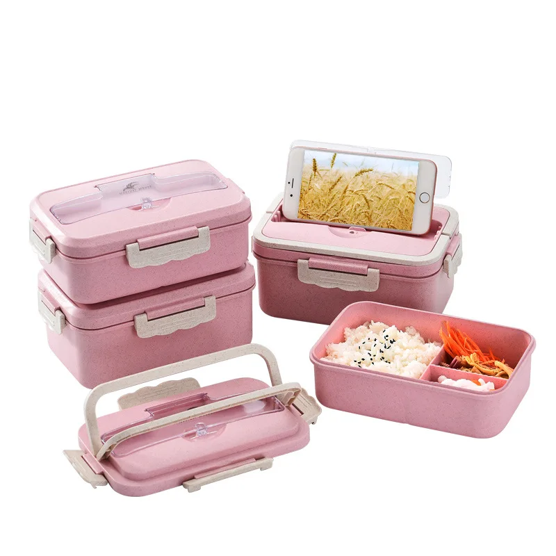 Food Grade Lunch Box 4 Compartment Bpa Free Plastic Food Storage
